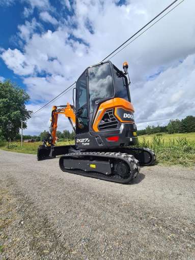 LEVERANS AV DOOSAN DX27Z TILL LYBÄCKS ENTREPRENAD!