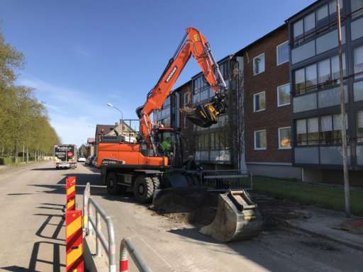 LEVERANS AV DOOSAN DX170W-5 TILL AN GRÄV AB I SKÅNE!