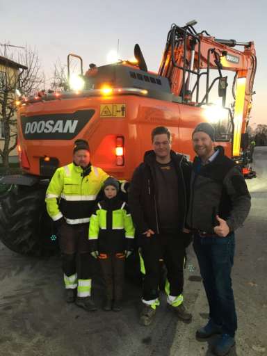 LEVERANS AV DOOSAN HJULGRÄVARE!