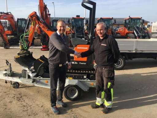 LEVERANS AV DOOSAN DX10Z TILL THOLMARKS UTHYRNING I LINKÖPING!