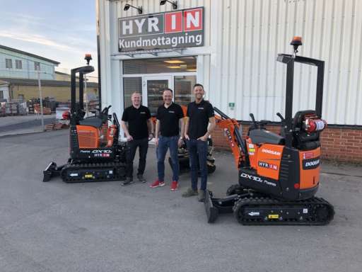 LEVERANS AV TVÅ STYCKEN DOOSAN DX10Z TILL HYRIN!