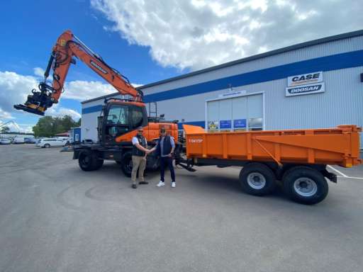 LEVERANS AV DOOSAN DX160W-7!